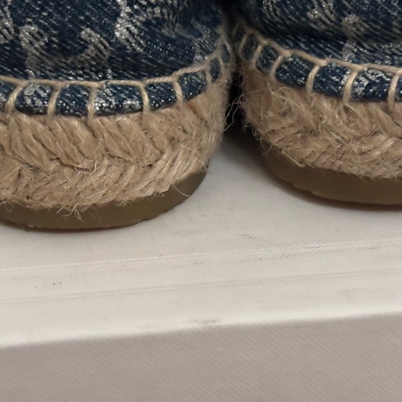Celine Blue Denim And Silver Color Espadrilles - Picture 10 of 12